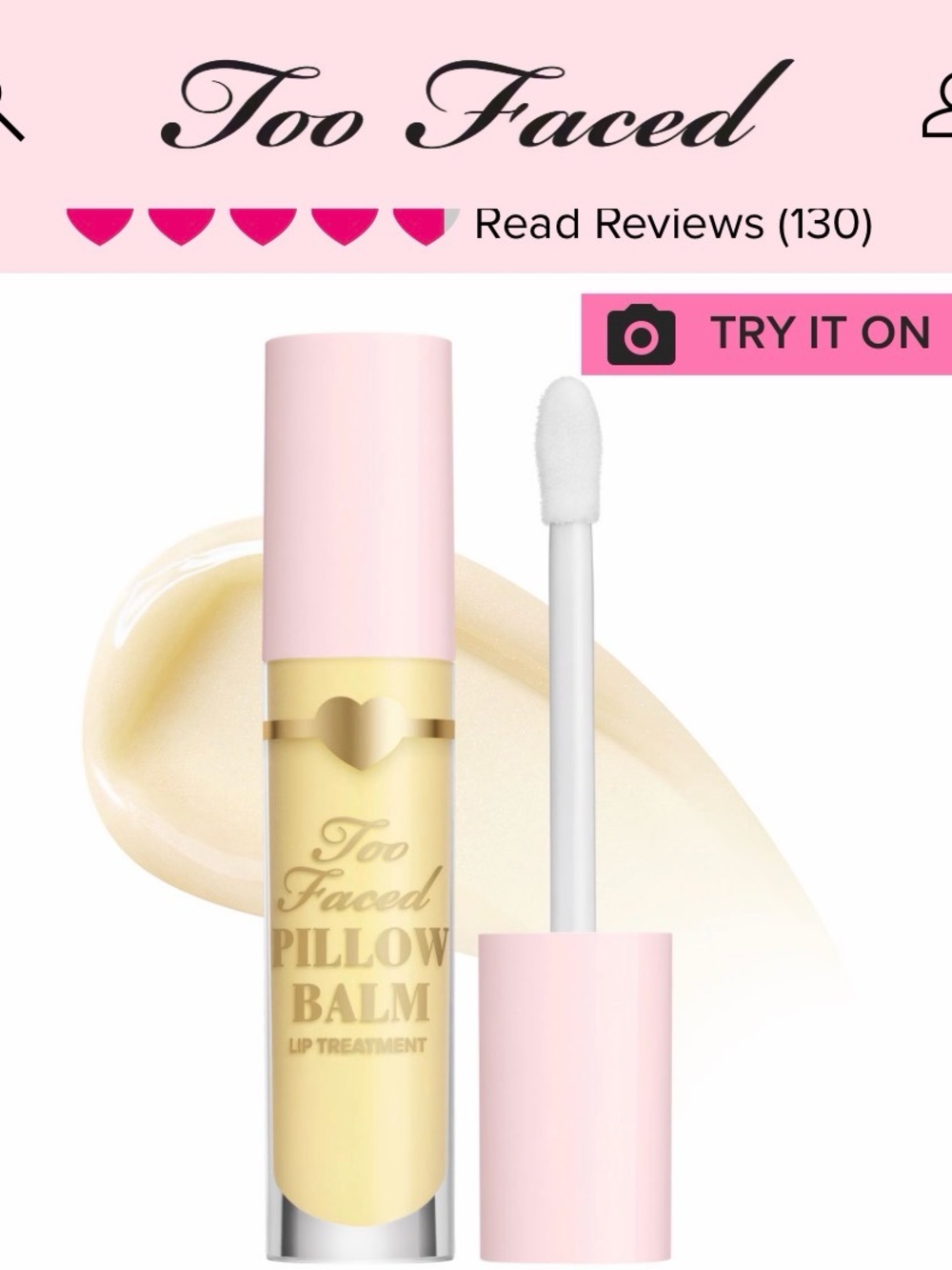 Too Faced Pillow Balm Lip Treatment — Banana Kiss 💋 🍌